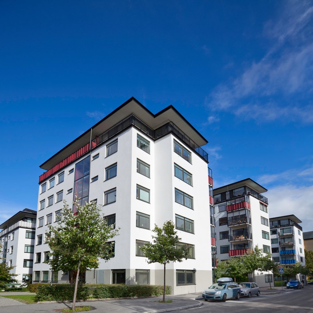 Modern apartment buildings